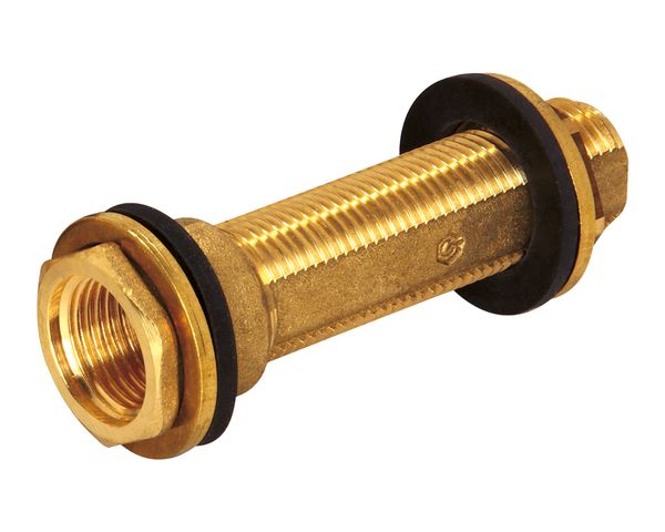 Flamco 1/2" IG-Wandscheibe, L=90mm Wandstärke 30-55mm, Verdrehschutz, SW17