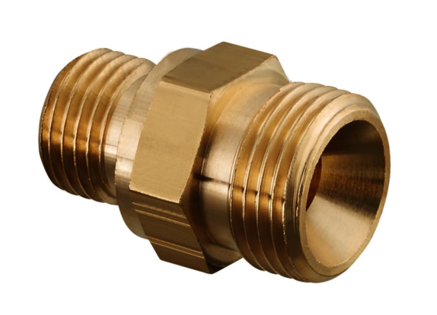 OVENTROP-Doppelnippel "Ofix-Oil" 1/4"AG x 3/8"AG, beiderseits Innenkonus