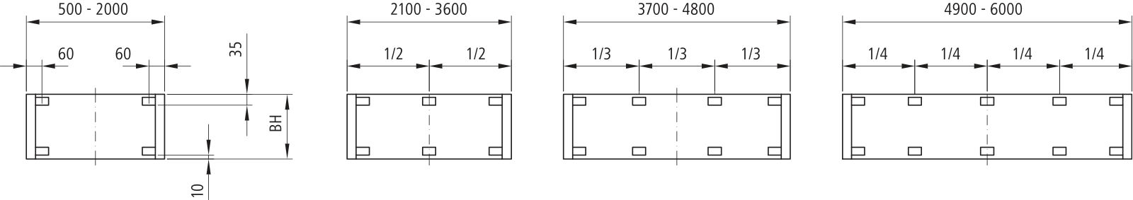 Kermi Heizwand HHN Typ11 BH630x61x1000mm QN830,weiß,6bar,o.Abd.,AB 12,LH120