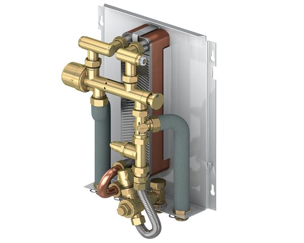 Flamco Warmwasserbereiter Logovital 35 KW auf Grundplatte