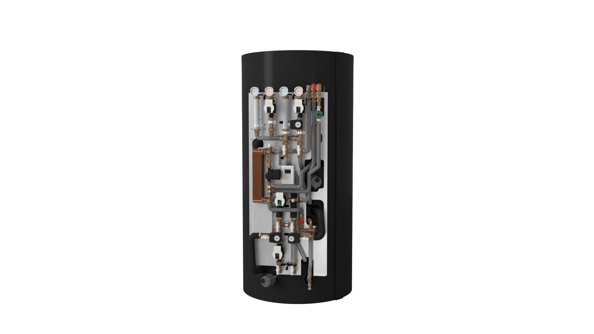 Kermi Hydromodul, 2x HK, gem 9m,ungem 9m FriWa Cu,Zirkulation,Speicherschichtung