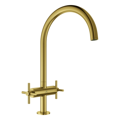 GROHE 2-Griff-Spültischbatterie Atrio 30609 C-Auslauf cool sunrise gebürstet GROHE 2-Griff-Spültischbatterie Atrio 30609 C-Auslauf cool sunrise gebürstet