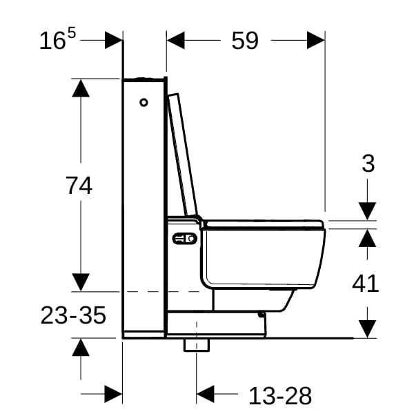 Geberit AquaClean Mera Classic WC-Komplettanlage AP Stand-WC Glas weiß