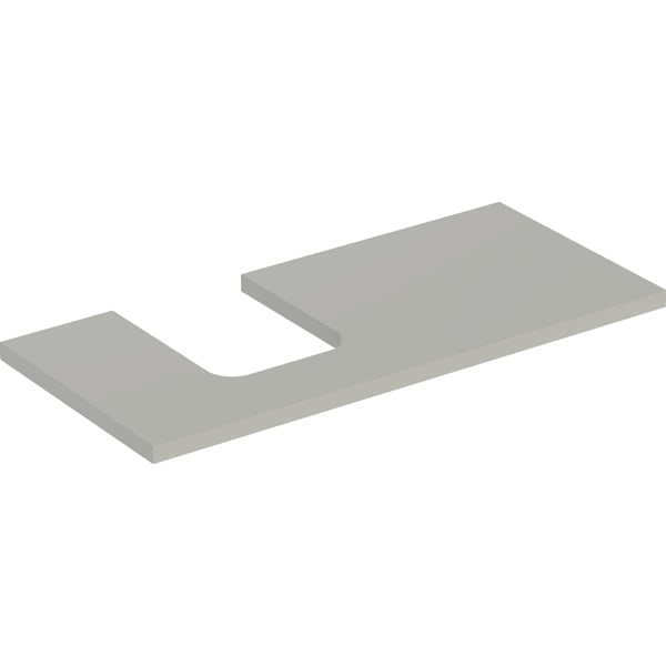 Geberit ONE WT-Pl. Aus li für AWT Schalenform 105x3x47cm, greige matt