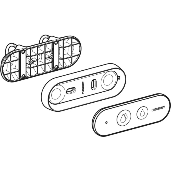 Geberit Fernbetätigung für 2-Mengen Spülung Bluetooth, weiß