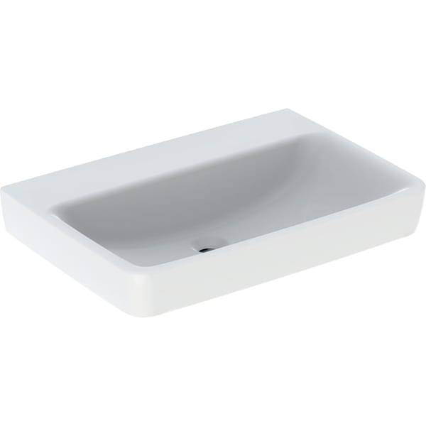 Geberit Renova Plan Waschtisch, 70x48cm o. Hl., o. Ül., weiß, KeraTect