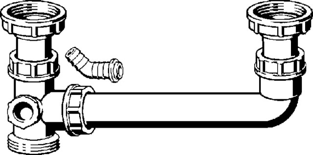 Viega Ablaufverbindung 794.1 in G2 x G2 x 80-285mm Kunststoff weiss