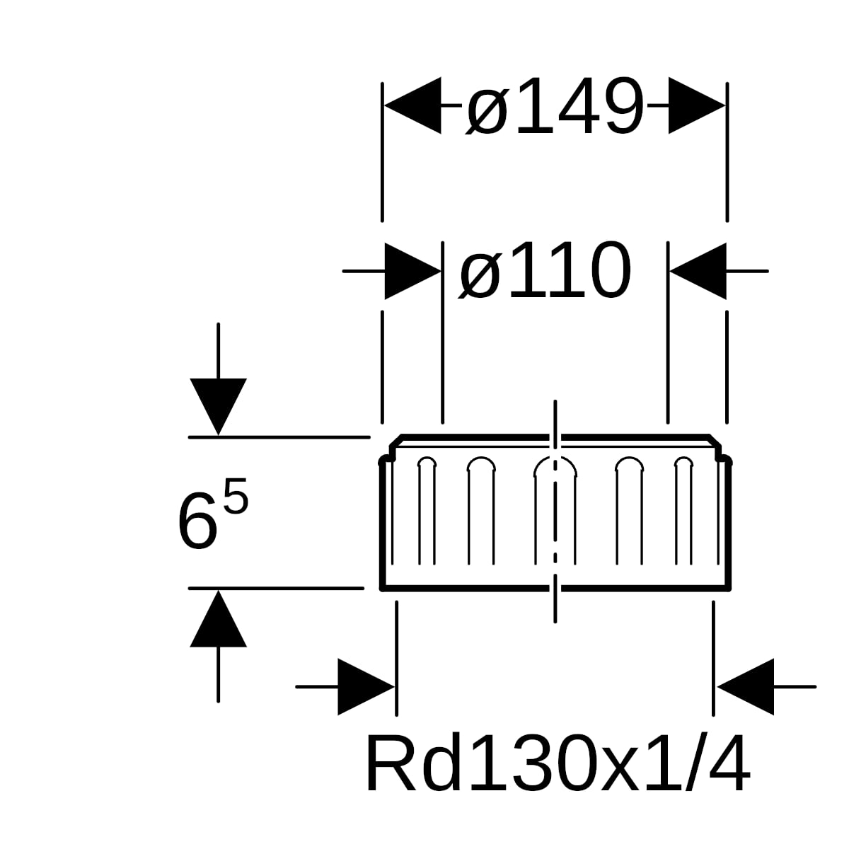 Geberit PE Verschlusskappe Rg110x1/4