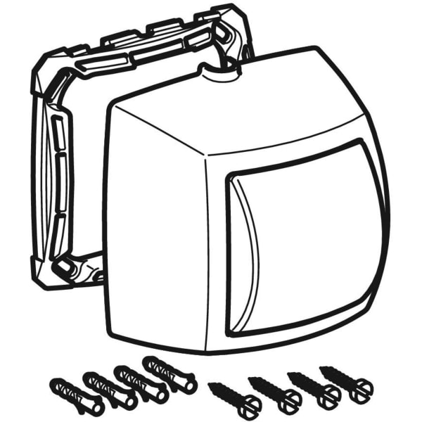 Geberit Handdrücker AP für 1-Mengen-Sp. zu WC-Strg. pneumatischer Sp-Ausl.chrom