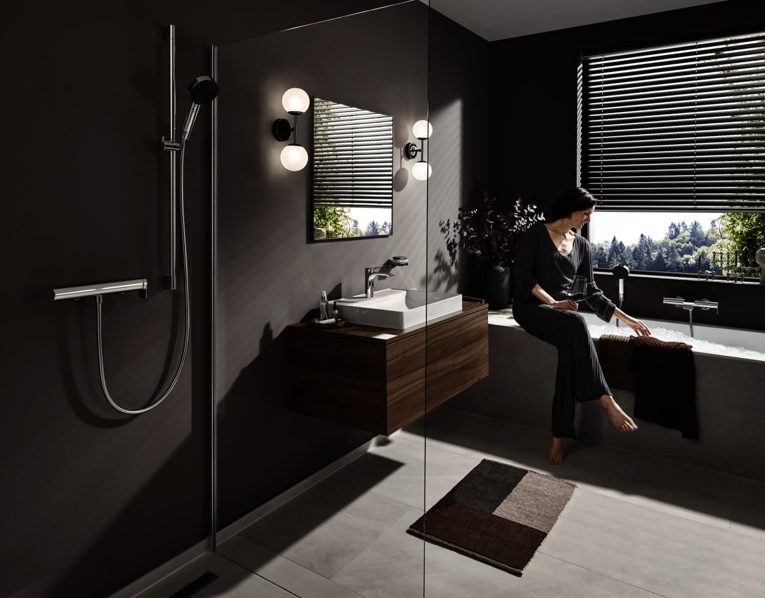 Hansgrohe Wannenmischer Aufputz Vivenis chrom