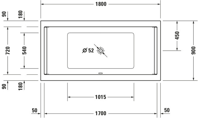 Duravit Starck Whirlwanne 1800x900mm, Einbau Rückenschr. 2 L/R, Air-Syst., Weiß