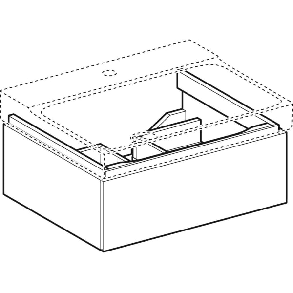 Geberit Xeno2 Unterschrank f. WT, 1 Schubl. 58x22x46,2cm, weiß