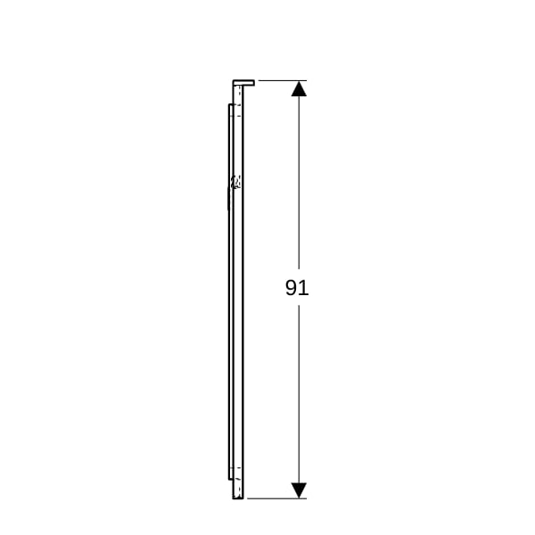 Geberit Xeno2 Lichtspiegel 40x91x5,5cm