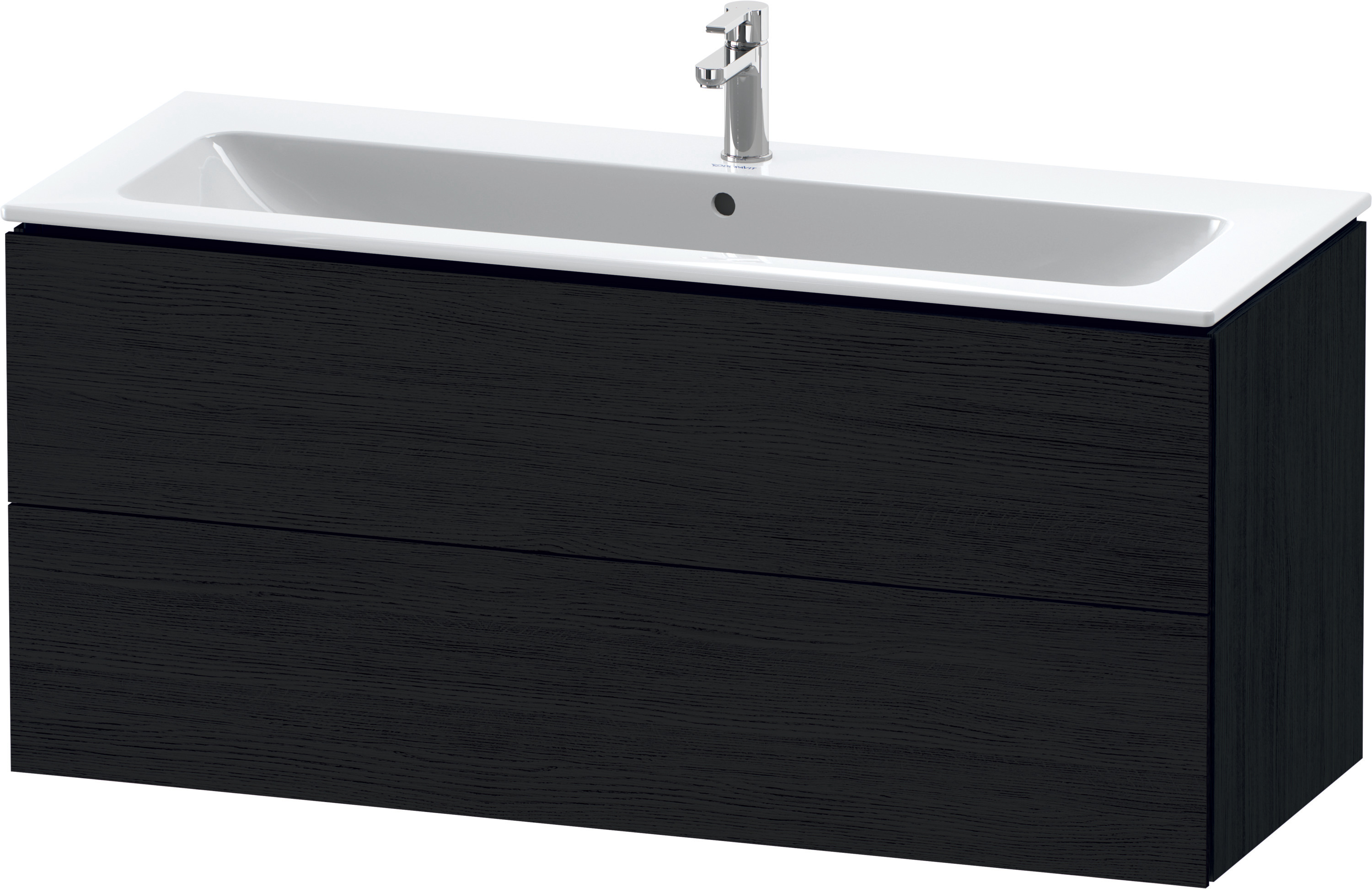Duravit WTU wandh. L-Cube 481x1220x550mm 2 SchKa, f.233612, Eiche Schwarz