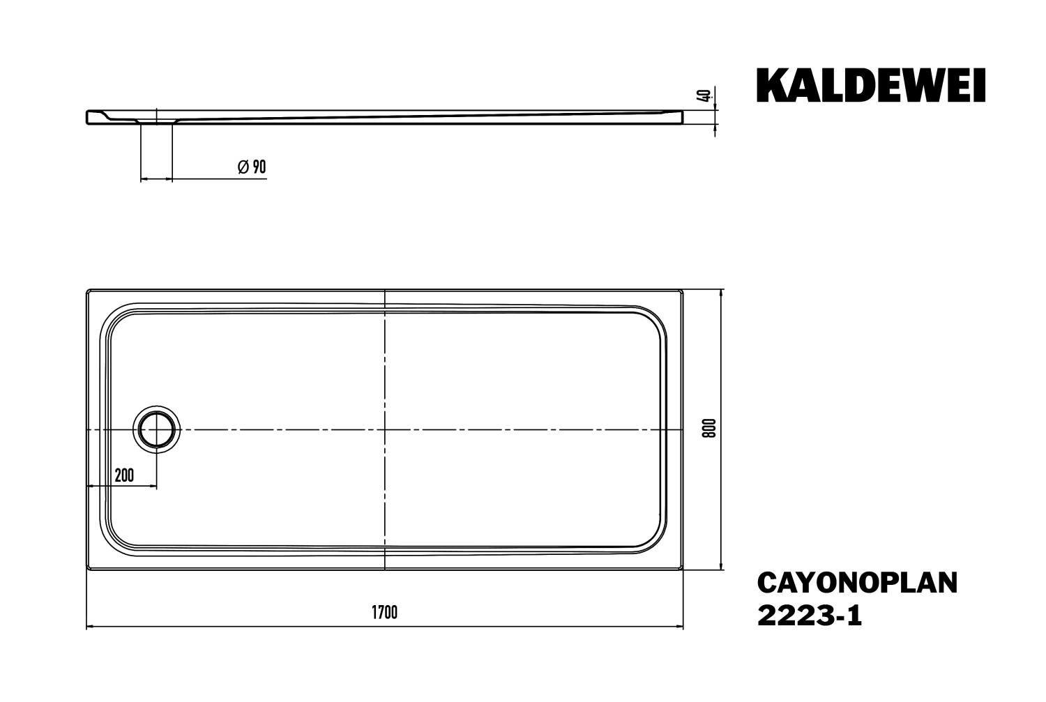 KA DW CAYONOPLAN Mod.2223-1,800x1700mm, alpinweiß