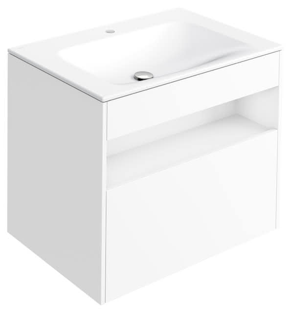 ACTIS-Keramik-Waschtisch mit WT-Unterbau 805x642x494mm 1 HL CLOU Weiß ACTIS-Keramik-Waschtisch mit WT-Unterbau 805x642x494mm 1 HL CLOU Weiß