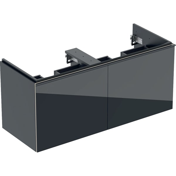 Geberit Acanto Unterschrank für Doppel-WT 2 Schubladen, 119x53,5x47,6cm, schwarz Geberit Acanto Unterschrank für Doppel-WT 2 Schubladen, 119x53,5x47,6cm, schwarz