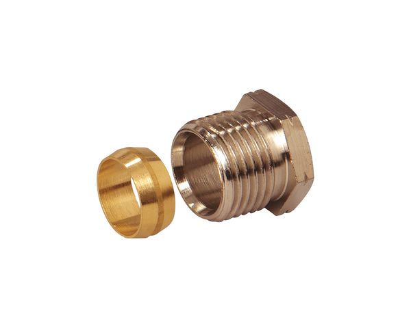 Flamco Klemmringverschraubung 3/8 IGx12mm für Kupfer- und Weichstahlrohr