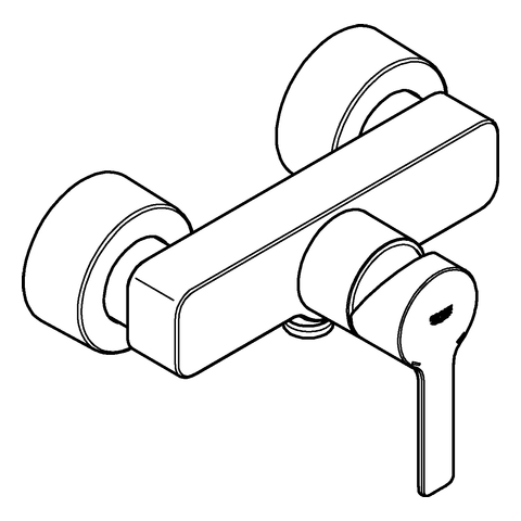 GROHE EH-Brausebatterie Lineare 33865_1 Wandmontage hard graphite gebürstet