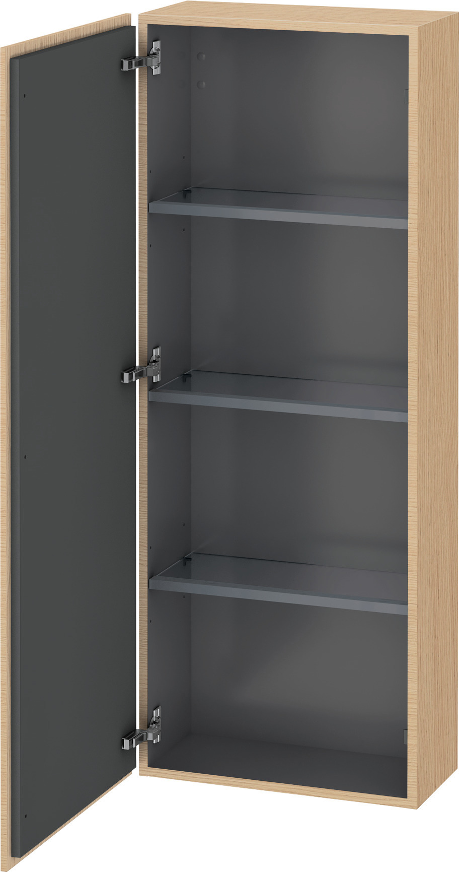 Duravit Halbhochschrank L-Cube 243x500x1320mm 1 Tür, TA li., Eiche Natur
