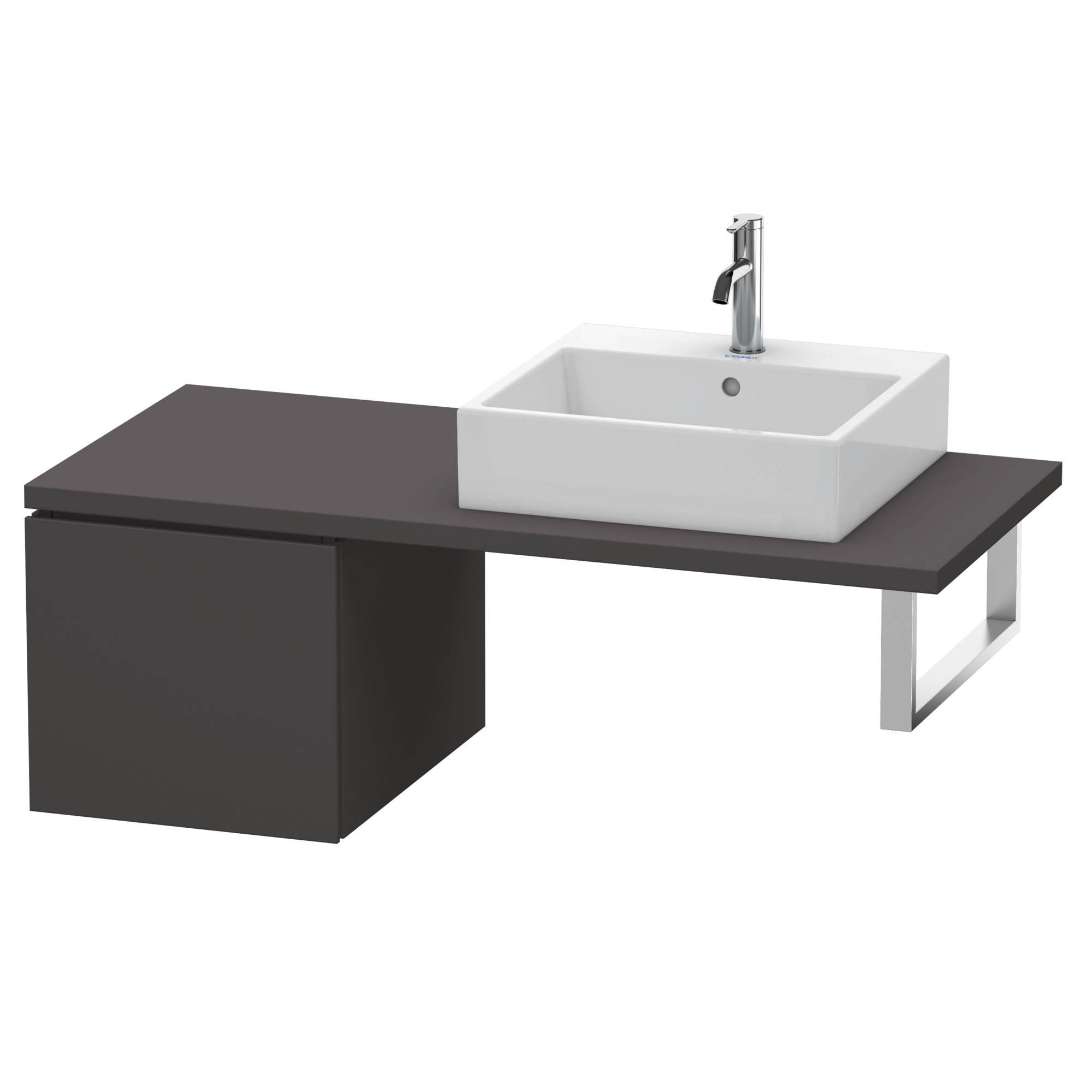 Duravit US für Konsole L-Cube 400x420x548mm 1 Auszug, Graphit Supermatt