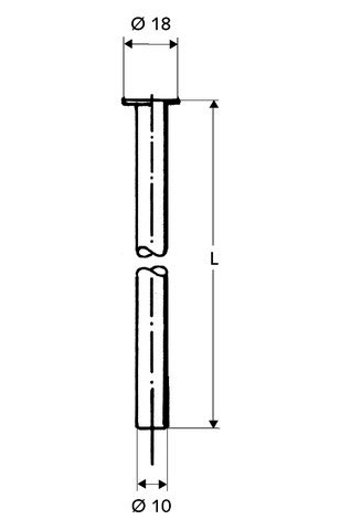 SCHELL Kupferrohr 1/2" Bördel, d:10, L:300, chrom