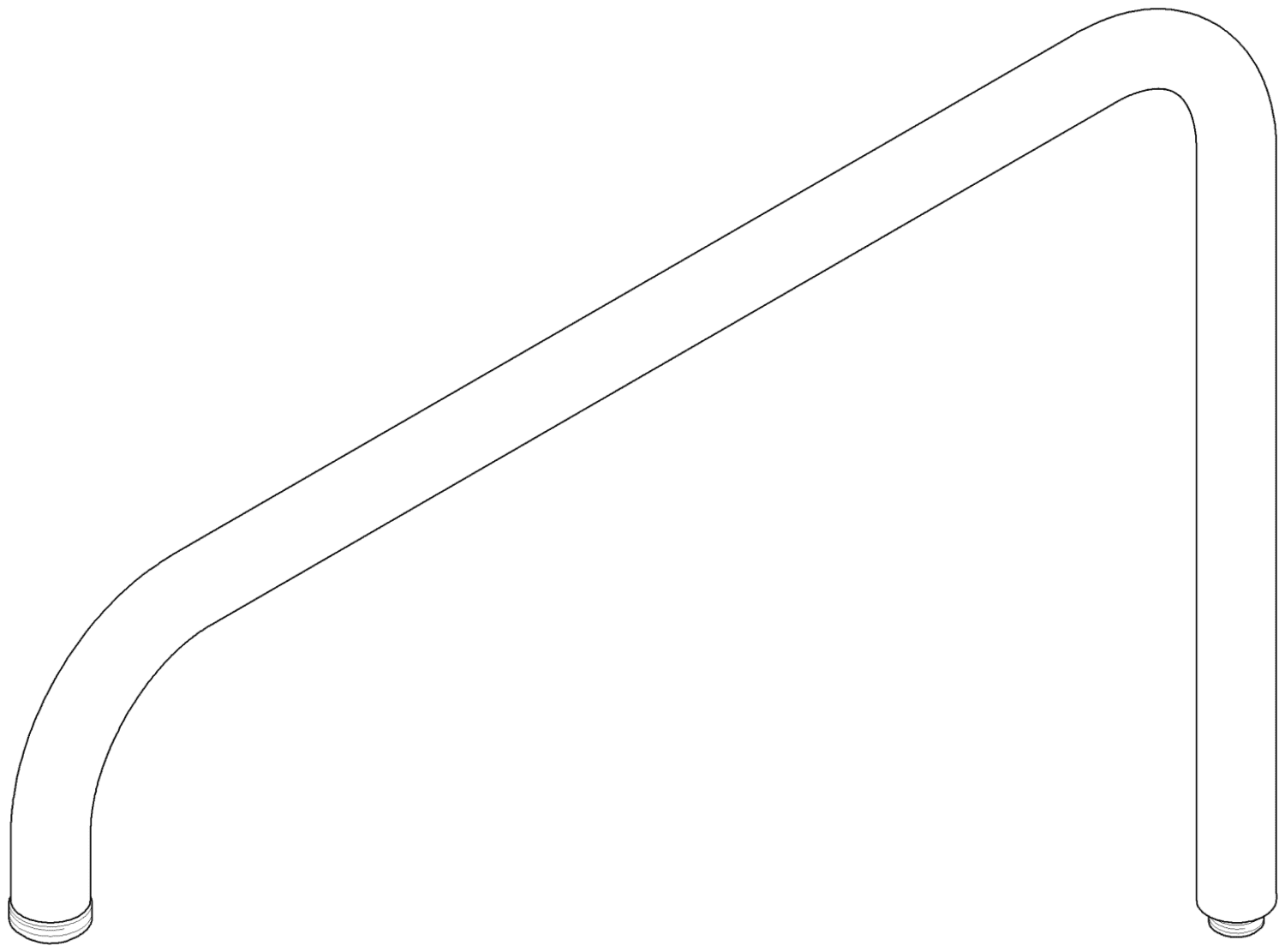 DO Auslauf ERSATZTEILE 04282210120 447,5 x 30 x 297 mm Chrom