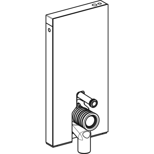 Geberit Monolith Plus Sanitärmodul f. SWC 101cm, Glas sand-grau /Aluminium
