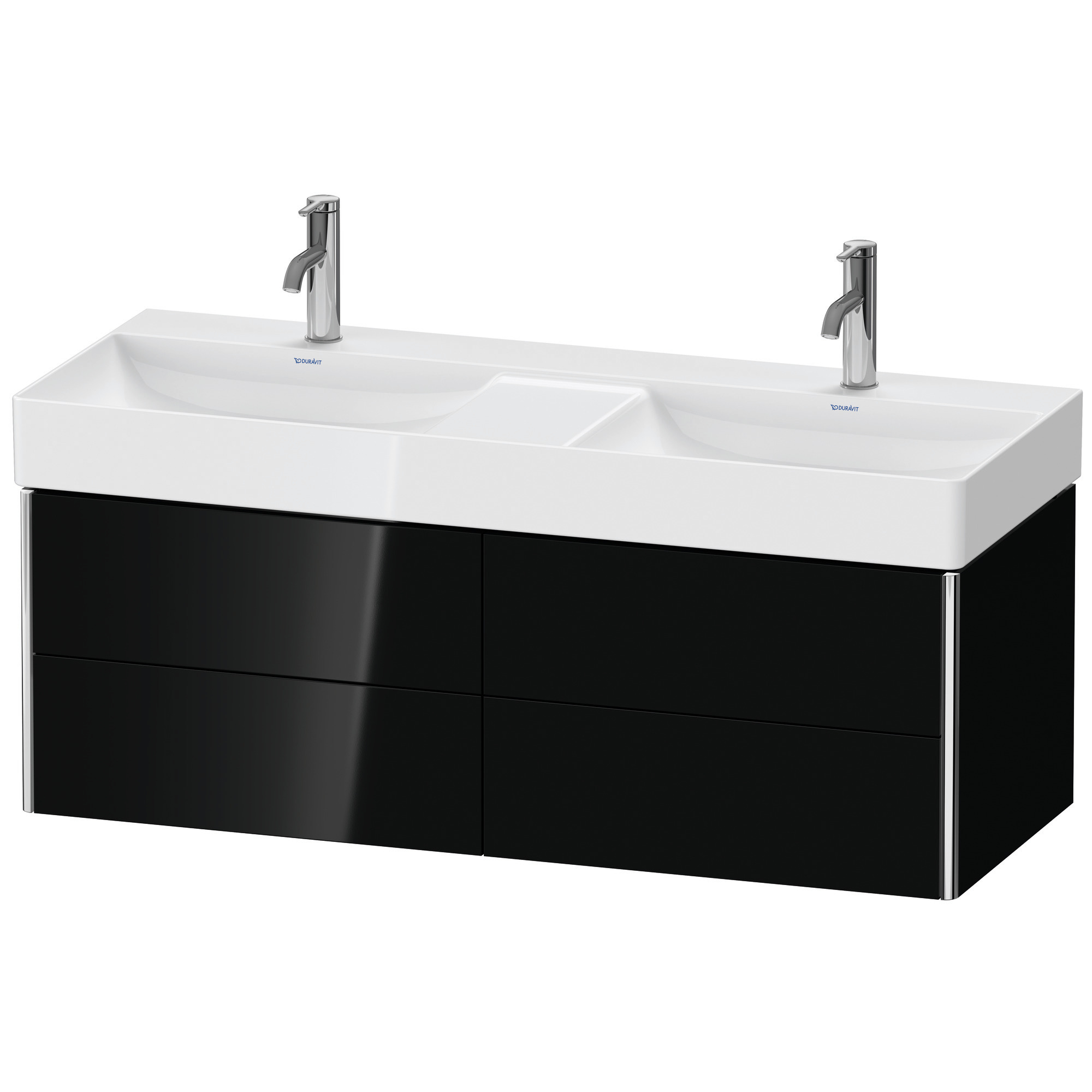 Duravit WTU XSquare wandh.,397x1184x460mm 4Schubkästen,schwarz hochglanz
