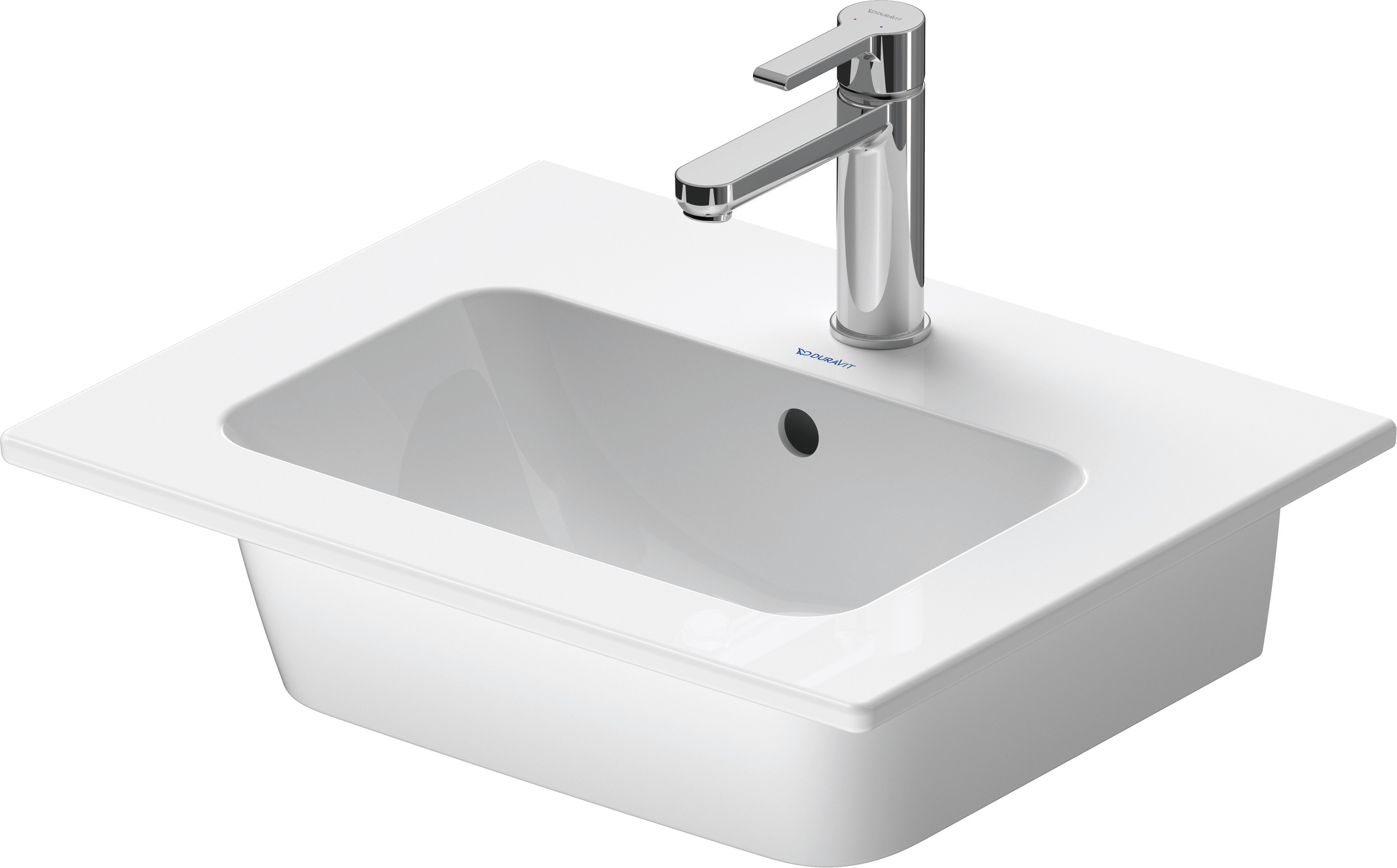 Duravit Möbelwaschtisch ME by Starck 530 mm m. ÜL, m. HLB, 1 HL, weiß, WG