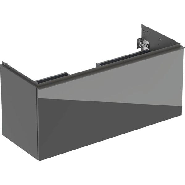 Geberit Acanto US für WT B:120cm, 1 Schubl. 1 i.Schubl., lava matt/Glas lava
