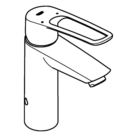 GROHE EH-WT-Batterie Eurosmart 23987_3 M-Size Verbrühschutz offener Hebel chrom