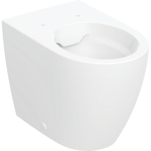 Geberit iCon Stand-WC Tiefspüler, wandbündig geschl. Form, Rimfree, weiß, KeraTect