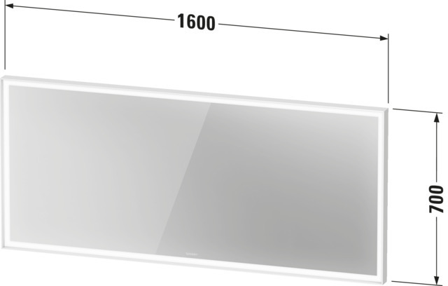 Duravit LCU SPL 1600x67x700mm, Weiß, LED