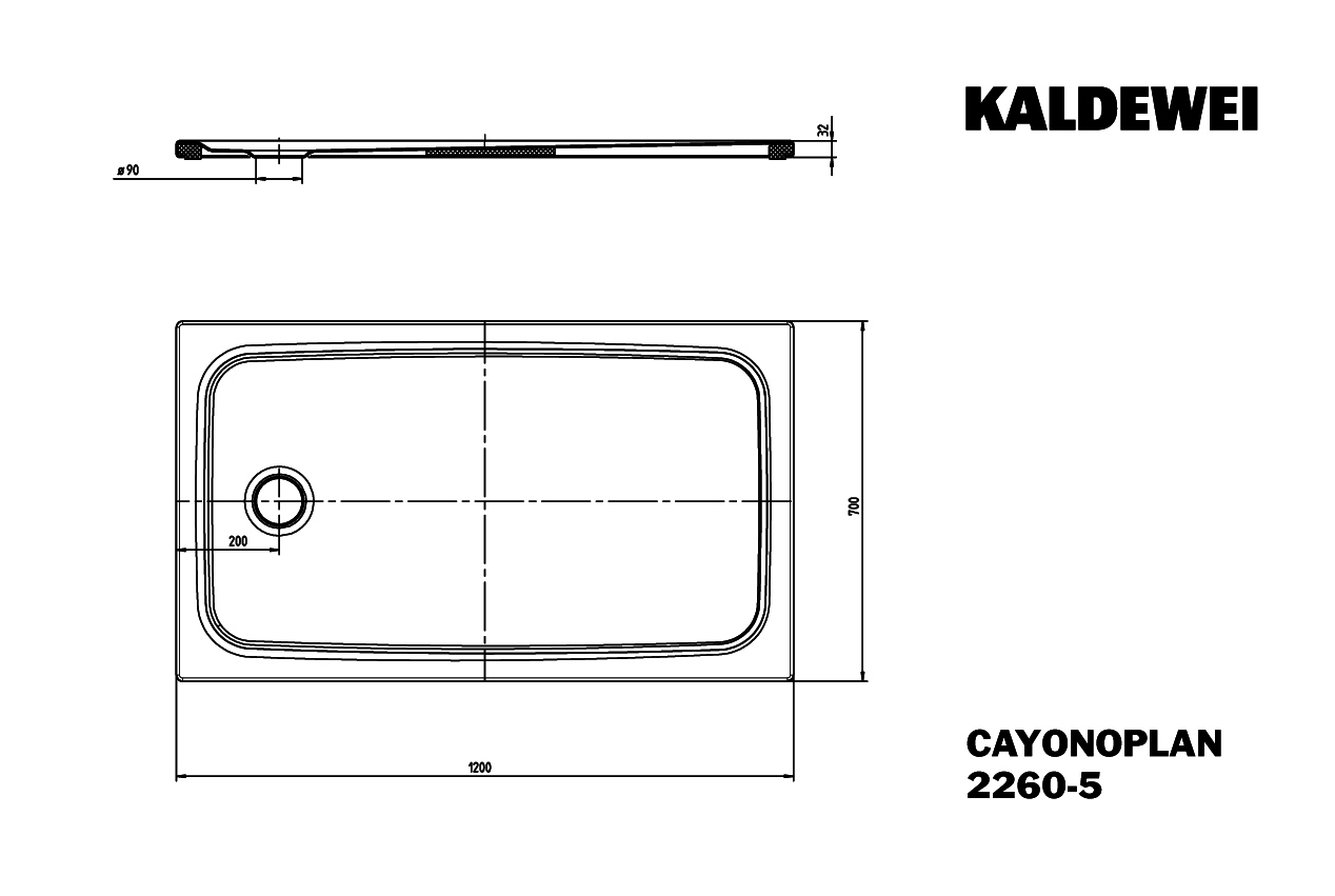 KA DW CAYONOPLAN Mod.2260-5,700x1200mm, alpwe,PEFF,Wt extrafl.