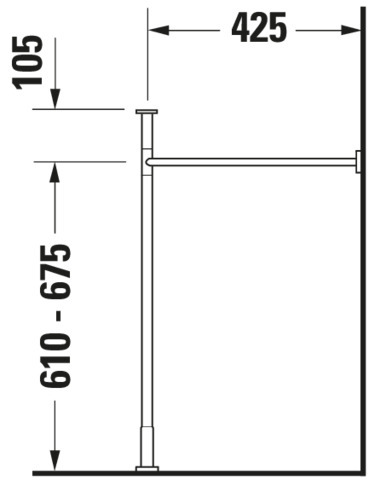 DU Metallkonsole Vero für 045450, höhenverstellbar, chrom