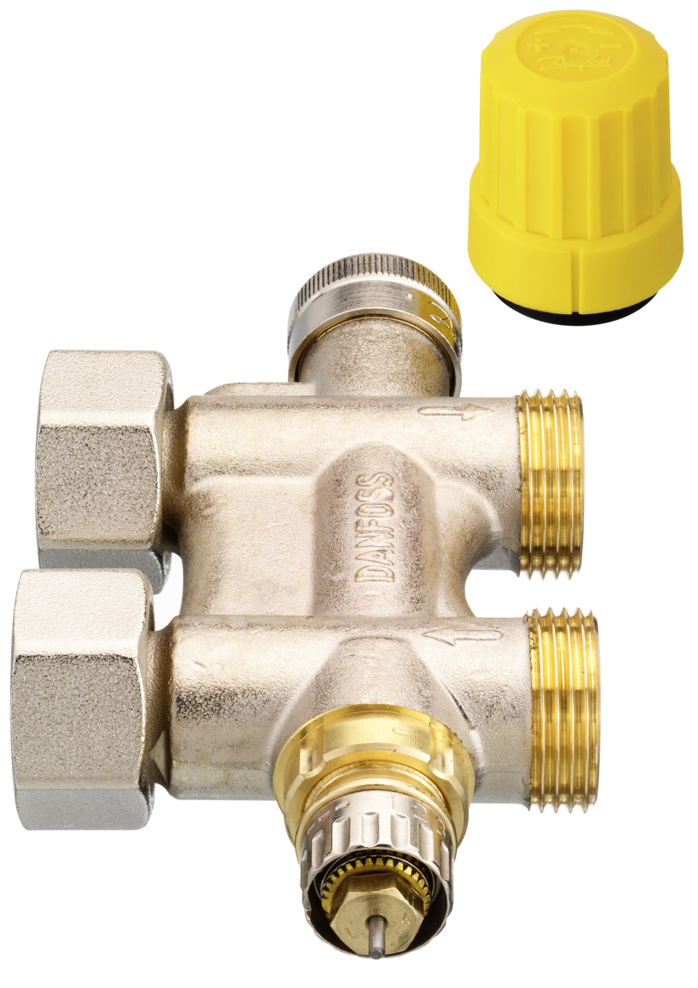Danfoss Anschlussarmatur VHS-UN Heizkörper G 3/4, Durchgang, vernickelt