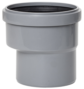 airfit Reduzieradapter Muffe DN125 Spitzende 110, exzentrisch, aus PP