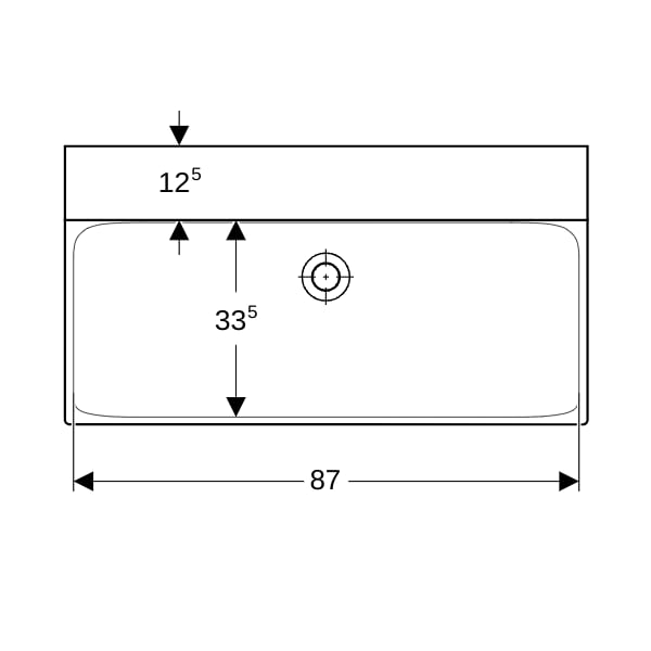 Geberit Xeno2 Waschtisch, 90x48cm o. Hl., o. Ül., weiß, KeraTect
