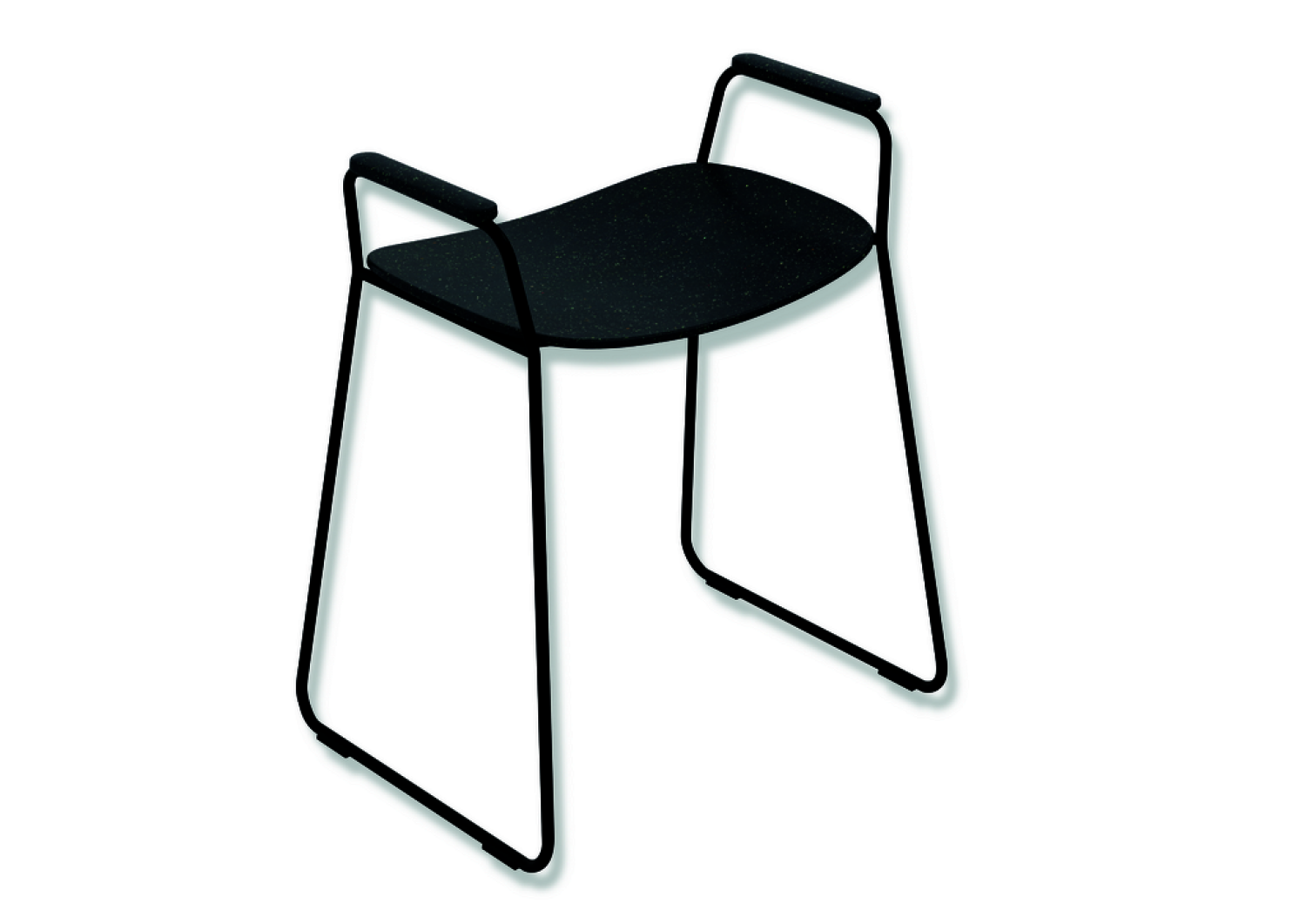 HEWI Duschhocker, H:626mm, B:536mm, Gestell plb, Kst. PIR schw tiefmt-d-grau