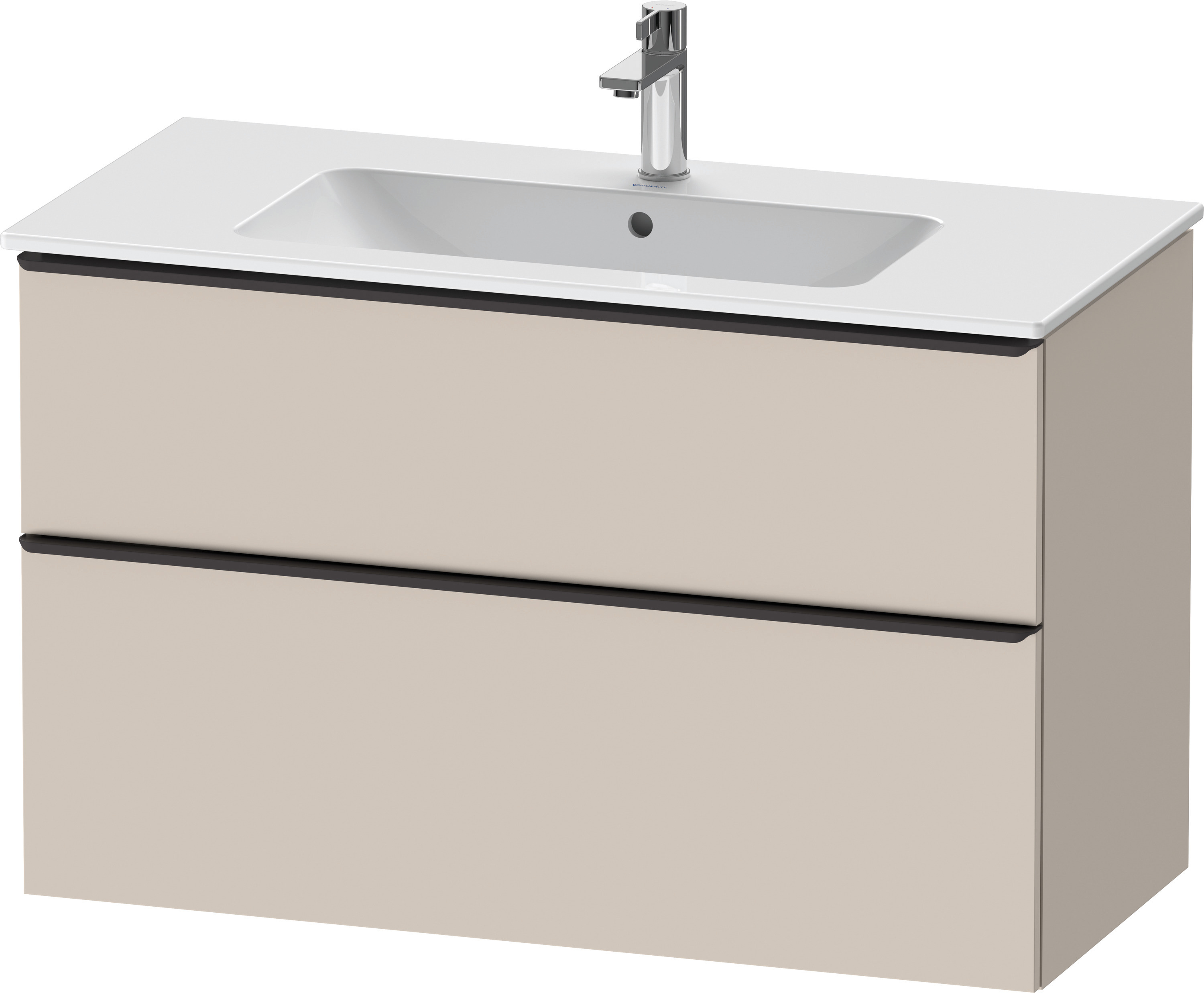 Duravit D-Neo WTU,Ausz:1,Schubk:1,GR:Dia.Schw 1010x462x625mm,Wandh,Taupe Matt,Dekor