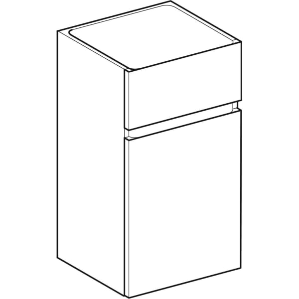Geberit Renova Plan Seitenschrank m. 1 Tür 1 Schublade, 39x70x36cm, weiß