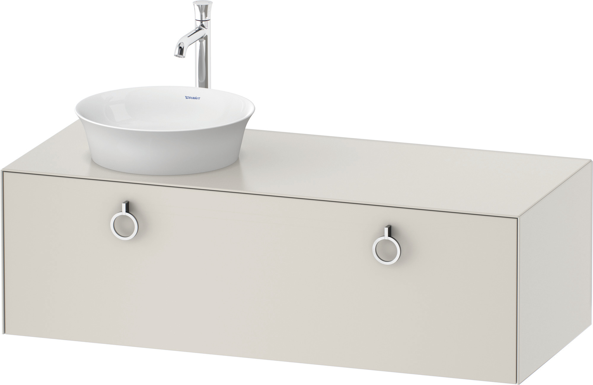 Duravit WTU wandh.White Tulip,1 Aus.,m.Griff Aus.l,408x1300x550,Nordic Weiß Sdm.