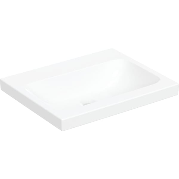 Geberit iCon Light Aufsatzwaschtisch 60x48cm ohne Hahnloch, ohne Ül., weiß, KeraTect