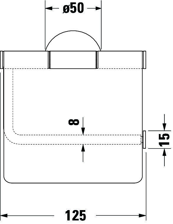 DU Starck T Papierrollenhalter, Schwarz Matt, 125x83x131
