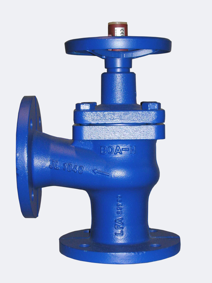KSB Flanschen-Absperrventil BOA-H Eckform, Kronenkegel, PN16 DN 25