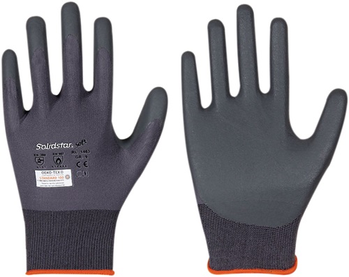 Handschuhe Solidstar Soft 1463 Gr.8 grau EN 388 PSA II 12 PA Handschuhe Solidstar Soft 1463 Gr.8 grau EN 388 PSA II 12 PA