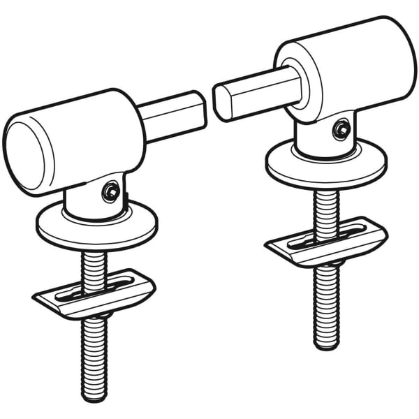 Geberit Set Scharniere für WC-Sitz mit Absenkautomatik, verchromt