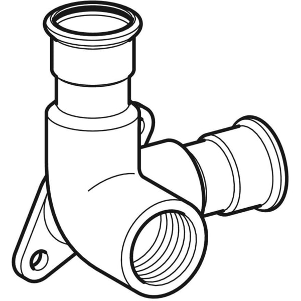 Geberit Mapress Edelstahl Eckanschlusswinkel 90Gr d18-Rp1/2, L:4,3cm