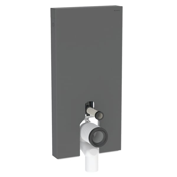 Geberit Monolith Plus Sanitärmodul für SWC 101cm, Glas schwarz /schwarz Alu. gebü.